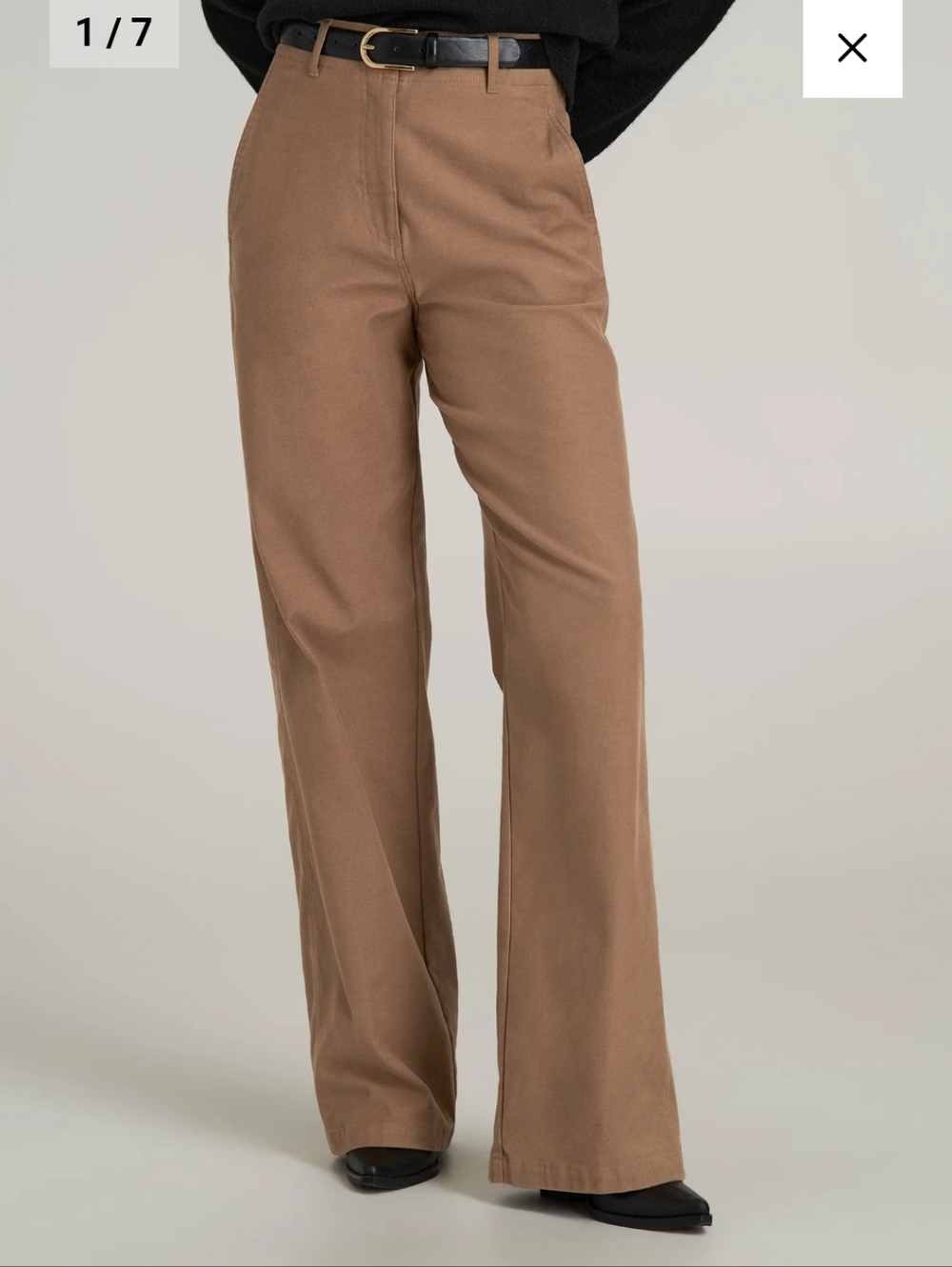 Straight Leg Women's Pants in Brown